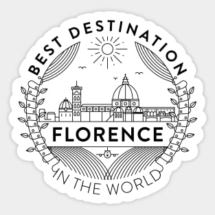 Florence Minimal Badge Design Sticker